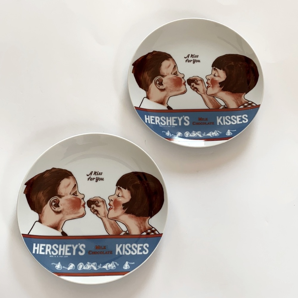 Hershey's Kisses "A Kiss forโ You" (2) Plates 1979